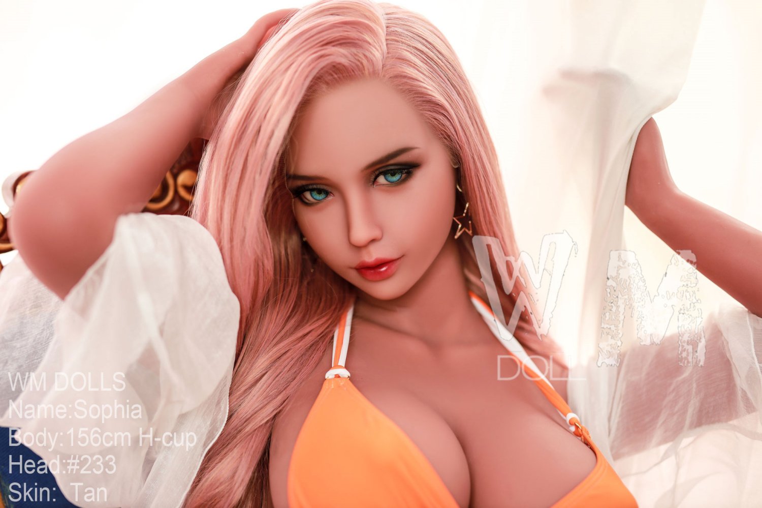 Секс-лялька Ida фото 14 - SexDolls.com.ua Секс лялька Ida в жовтому купальнику фото обличчя