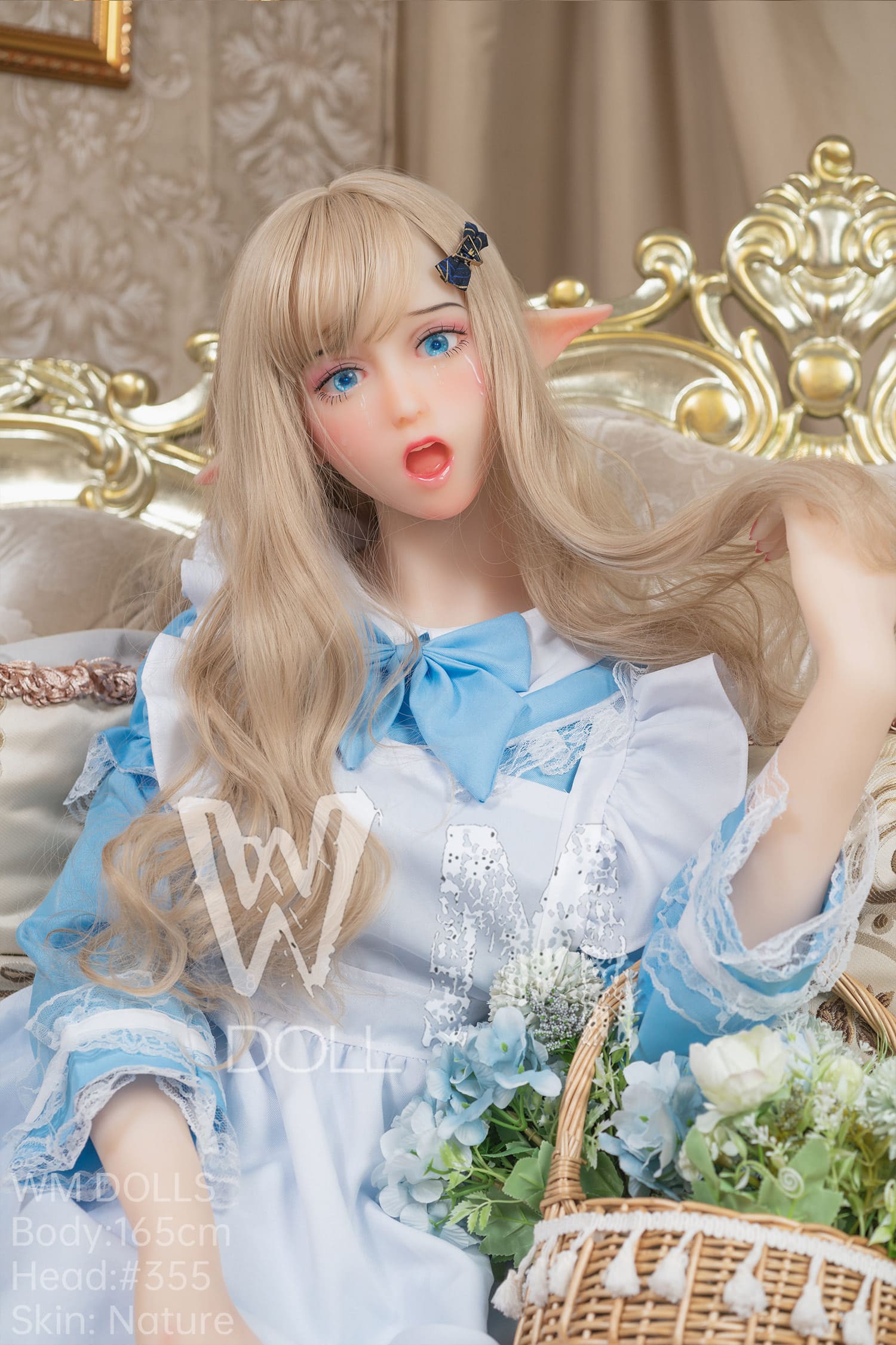 Секс-лялька Anorsel фото 2 - SexDolls.com.ua Секс лялька ельф Anorsel в синій сукні фото обличчя