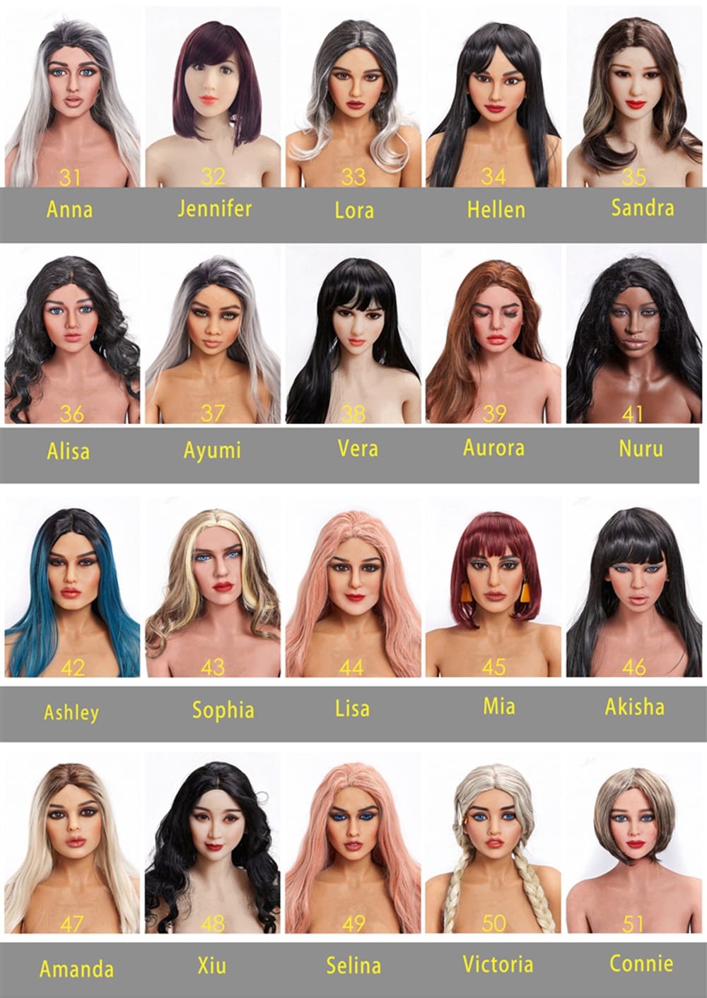 Голова секс-ляльки Irontechdoll - фото 1 - SexDolls.com.ua Голова секс ляльки Irontechdoll список