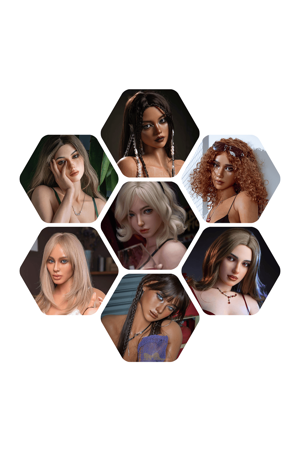 Голова Irontechdoll - фото 7 - SexDolls.com.ua Голова Irontechdoll на білому тлі