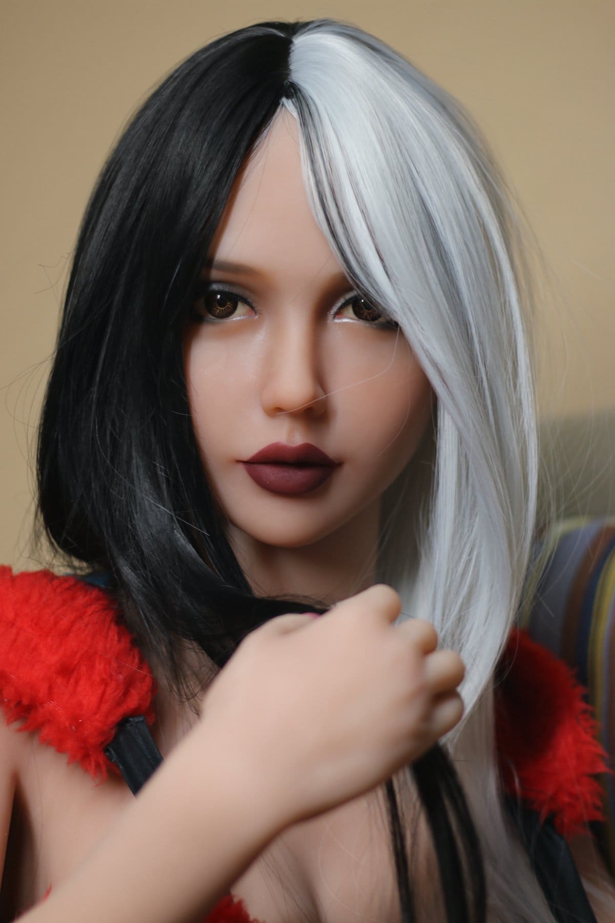Жіночий торс WM фото 37 - SexDolls.com.ua Жіночий торс WM 37 з чорно білим волоссям