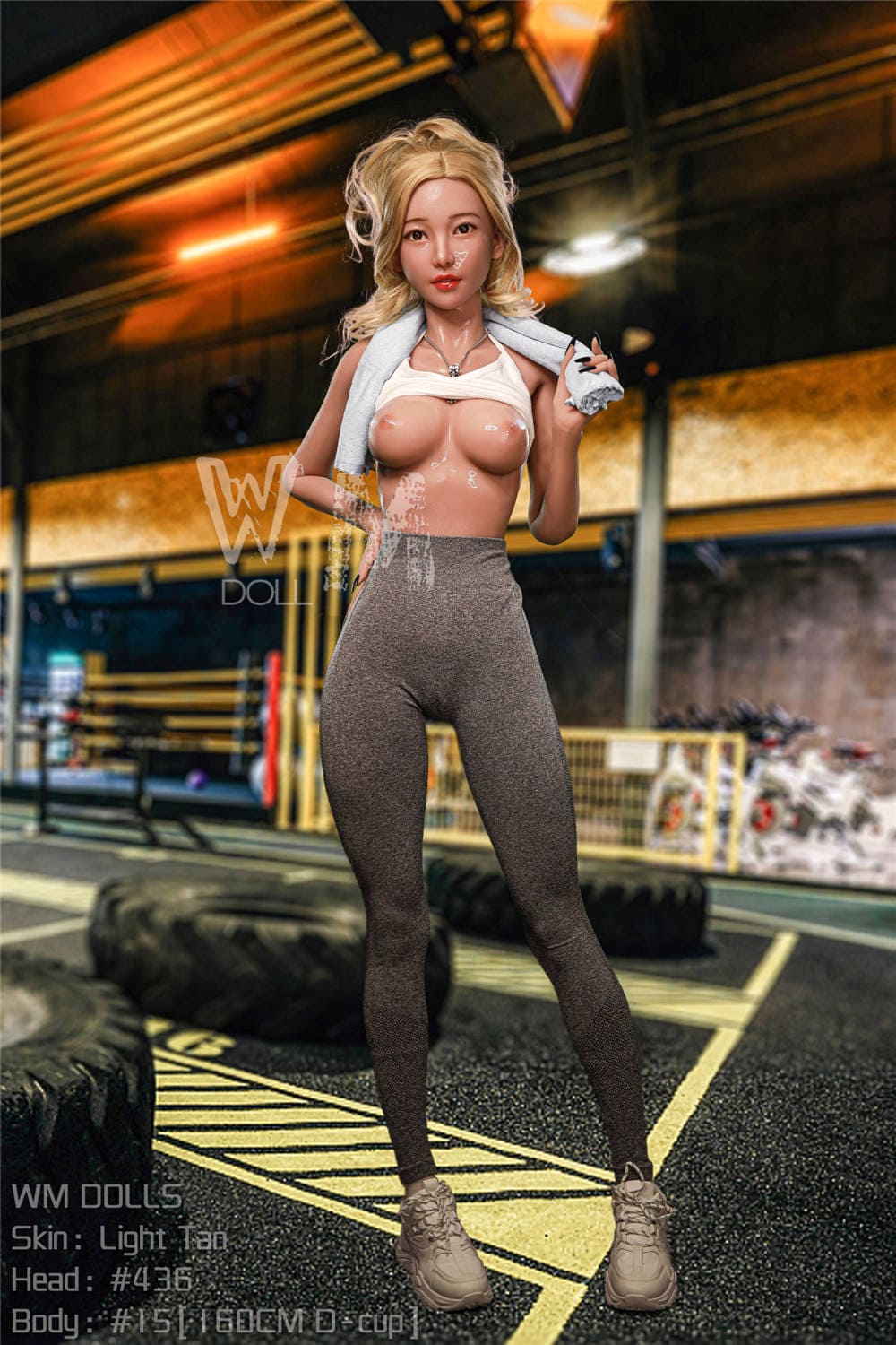 Секс-лялька Ibbi фото 18 - SexDolls.com.ua Секс лялька Ibbi з оголеними грудьми в тренажерному залі в повний зріст