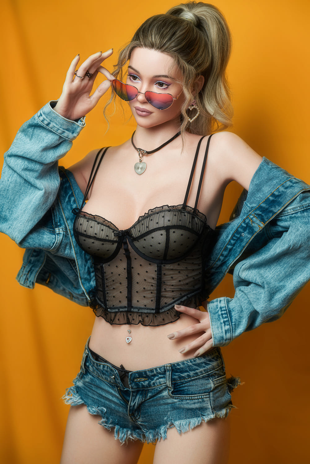 Секс-лялька Layla - фото 5 - SexDolls.com.ua Секс лялька Layla у рожевих окулярах