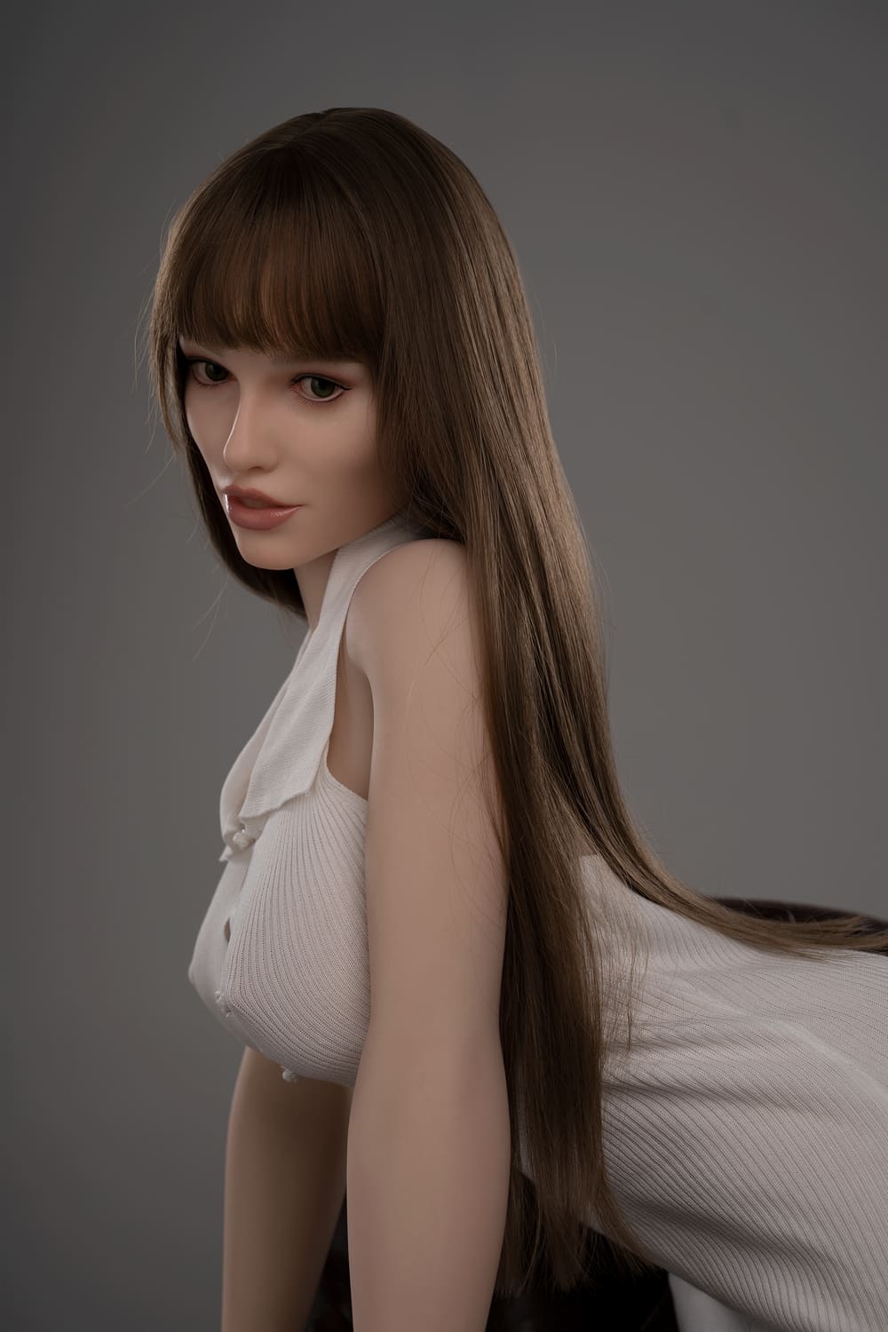 Секс-лялька Selma - фото 12 - SexDolls.com.ua Секс лялька Selma з довгим каштановим волоссям з чубчиком