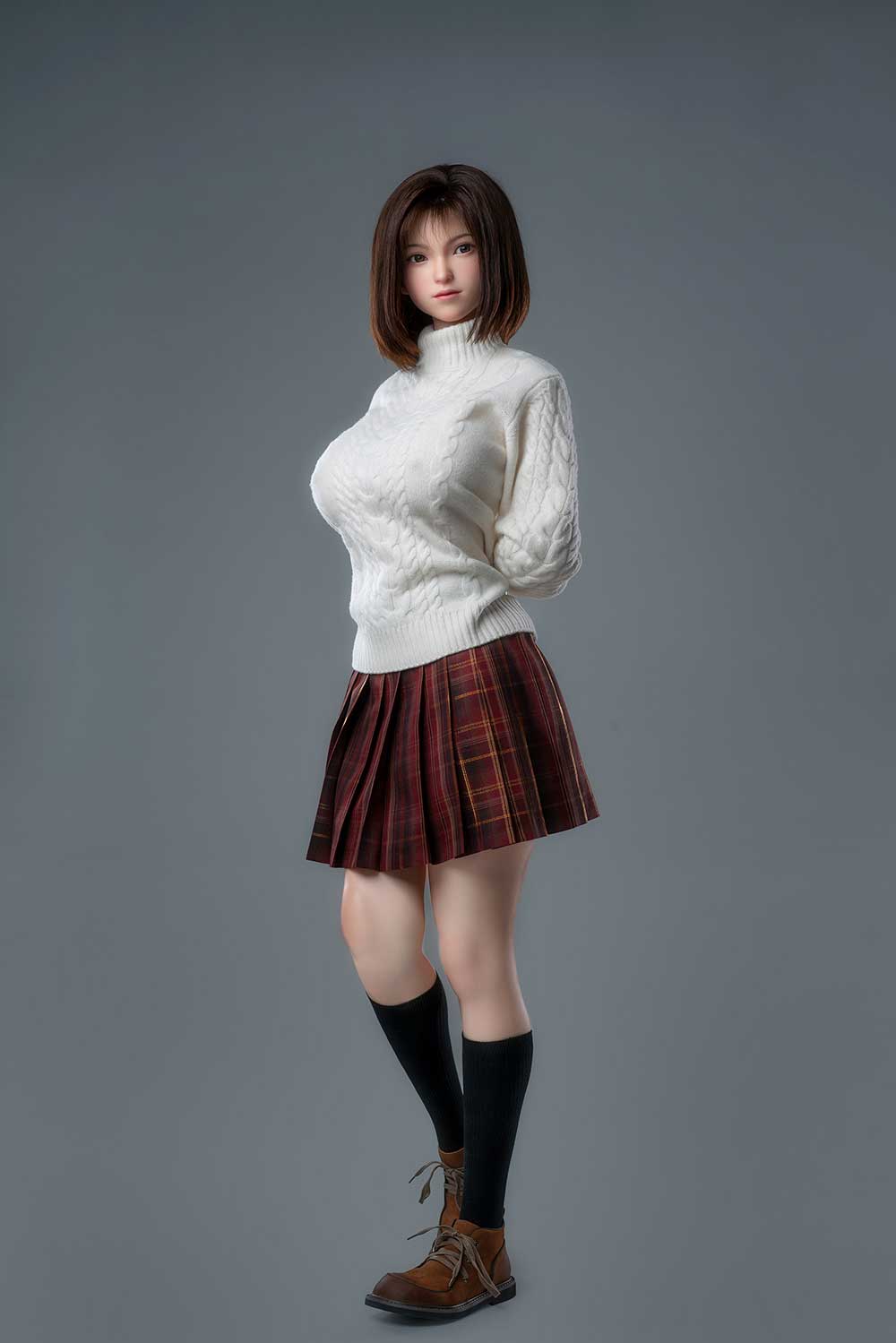 Секс-лялька Nozomi - фото 22 - SexDolls.com.ua Секс лялька Nozomi в короткій спідниці в клітинку