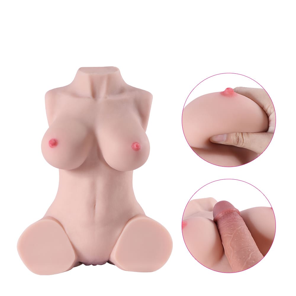 Мастурбатор жіночий торс 4,5 кг - фото 2 - SexDolls.com.ua Мастурбатор жіночий торс 45 кг голий на білому тлі
