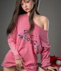 Секс лялька Somin азіатка стоїть у рожевій кофті