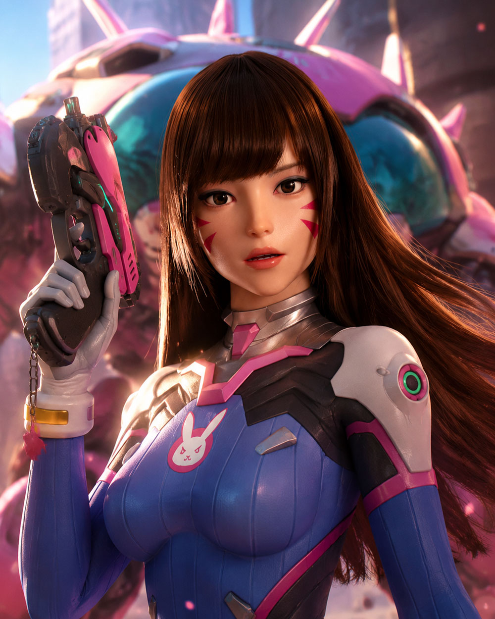 Секс-лялька D.VA — фото 17 - SexDolls.com.ua Секс лялька DVA зі зброєю в руці